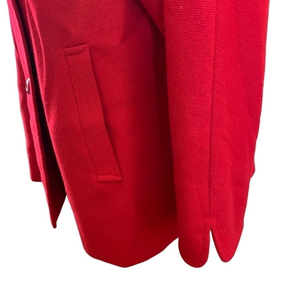 Vintage L.C. Mae California Red 100% Wool Swing Coat Made In The USA - Picture 5 of 8